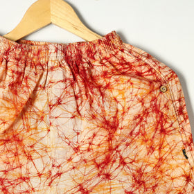 Orange - hand batik printed cotton unisex boxer/shorts