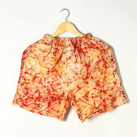 Orange - hand batik printed cotton unisex boxer/shorts