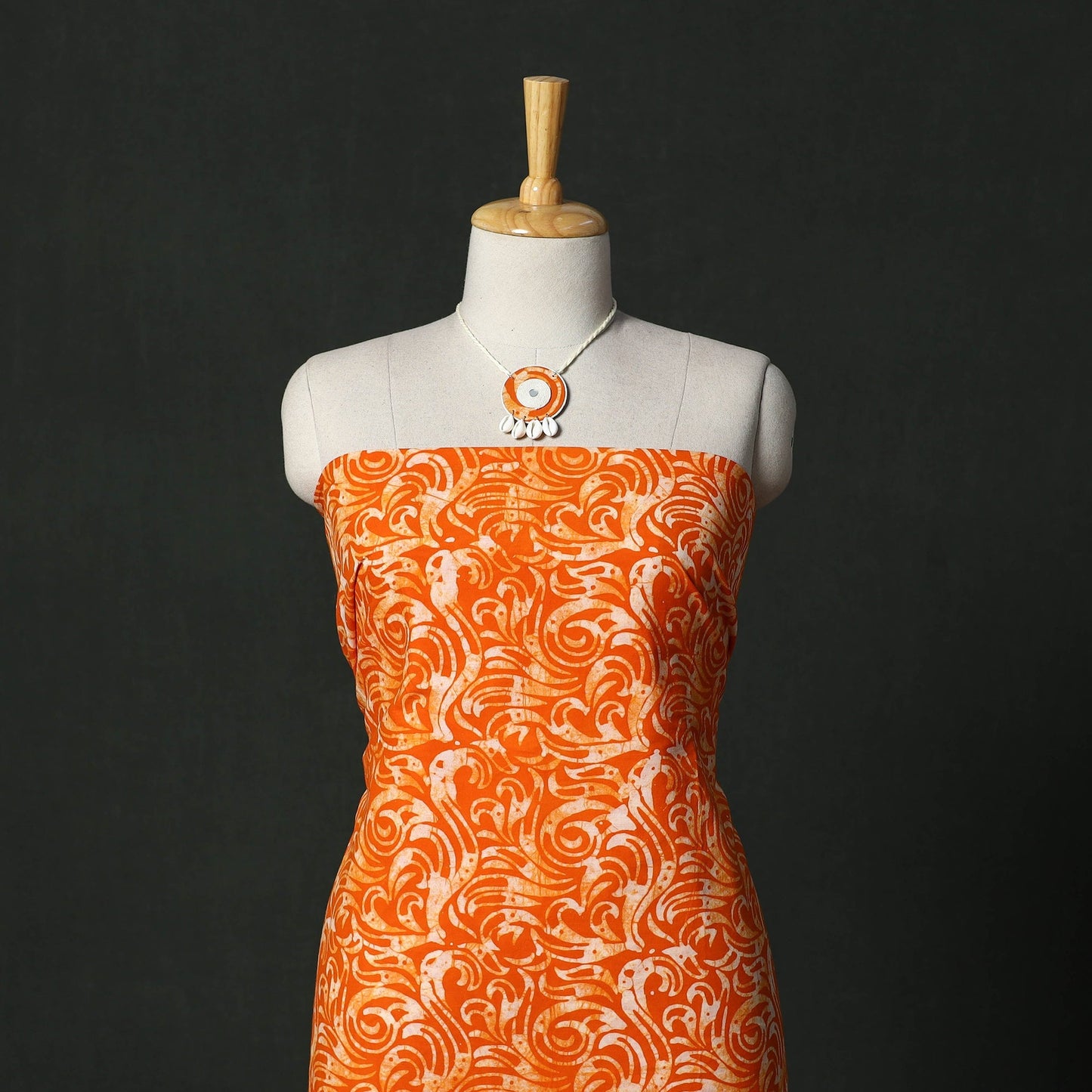 Hand block batik print cotton 2pc unstitched dress material