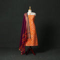 Hand block batik print cotton 2pc unstitched dress material
