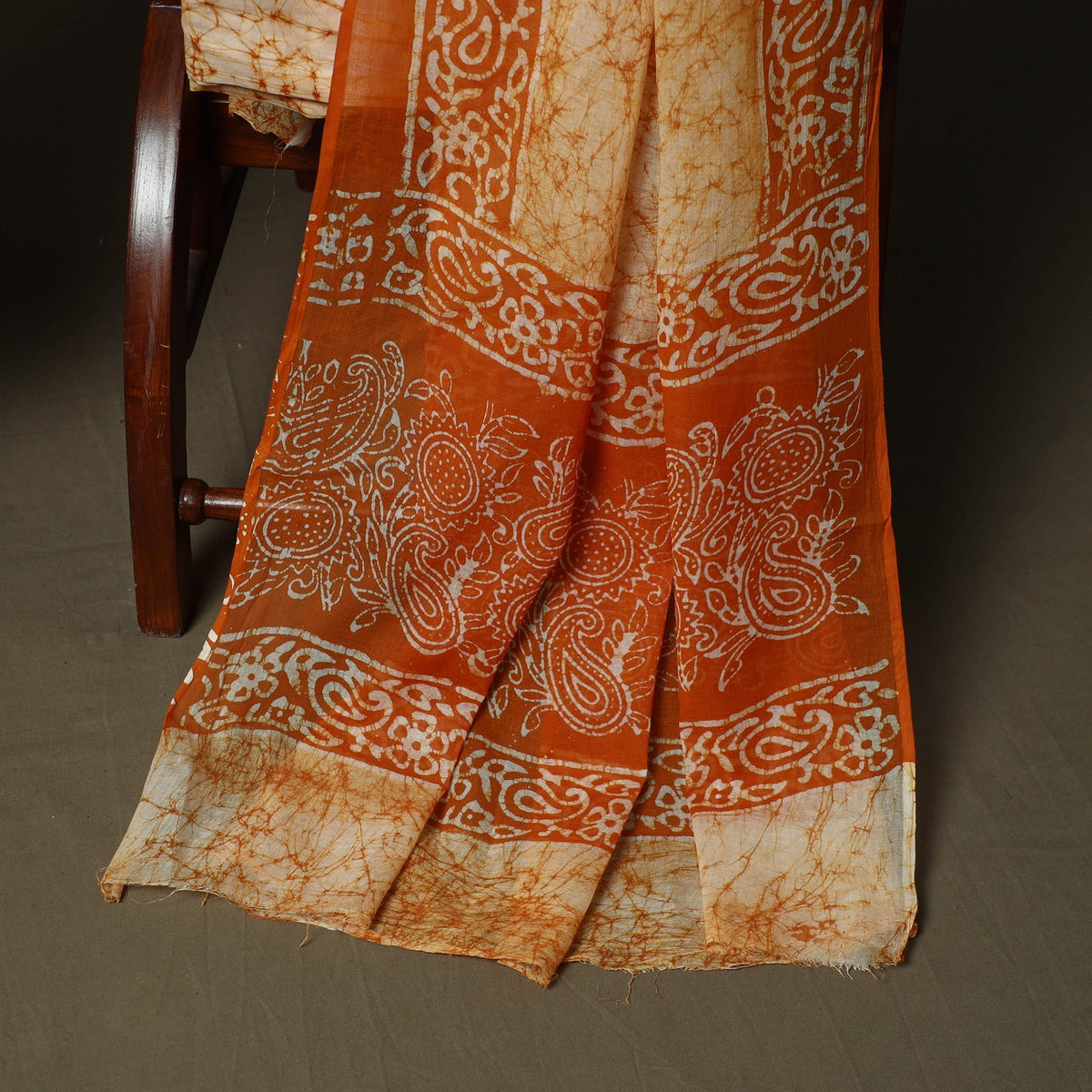 Hand batik cotton 3pc unstitched dress material 08