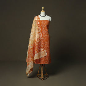Hand batik cotton 3pc unstitched dress material 13