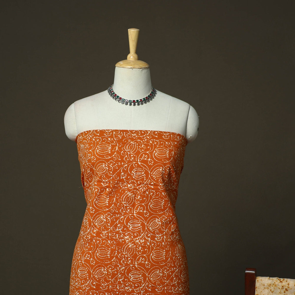 Hand batik cotton 3pc unstitched dress material 13
