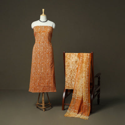 Hand batik cotton 3pc unstitched dress material 14