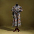 Hand batik cotton long kaftan 21 - handcrafted