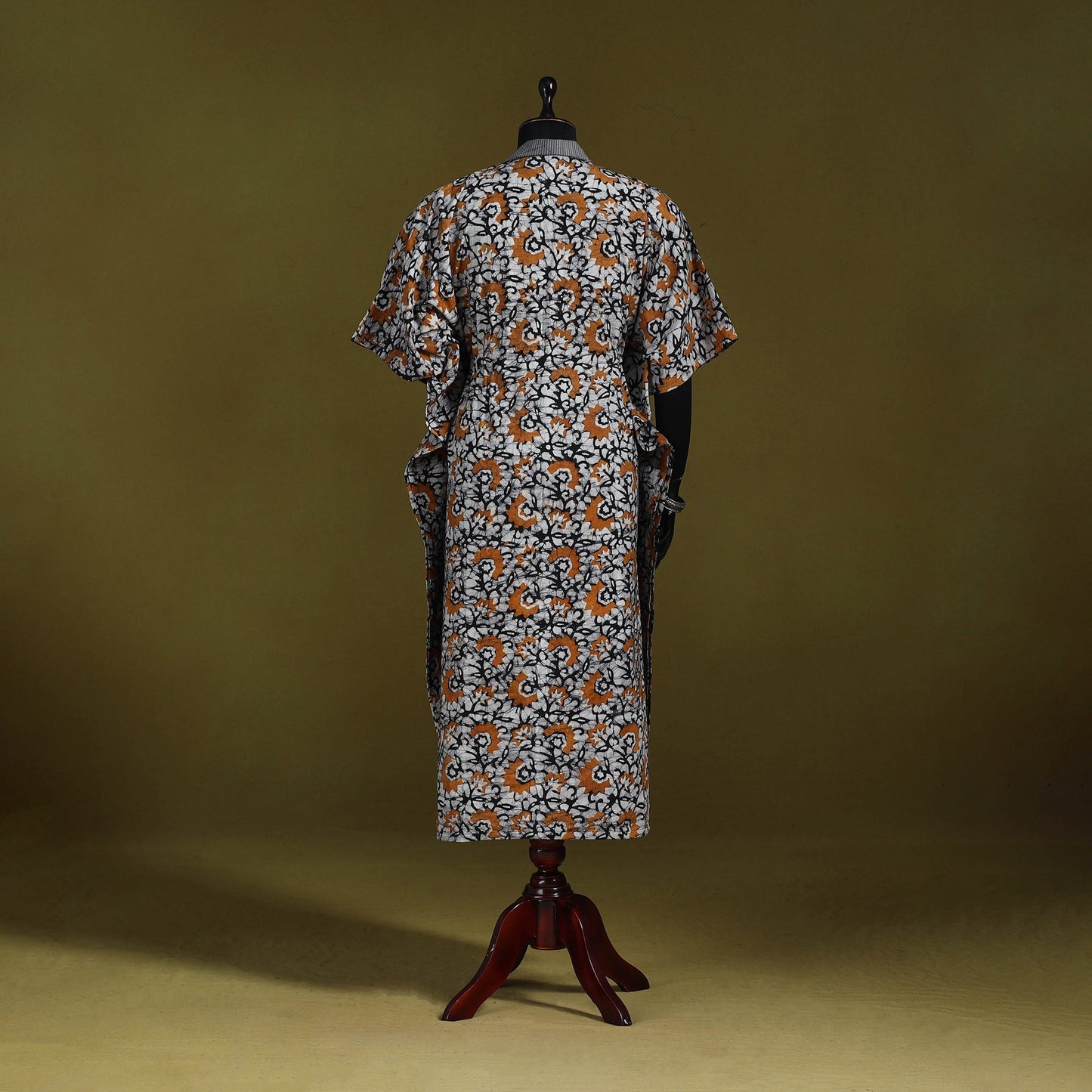 Hand batik cotton long kaftan 21 - handcrafted