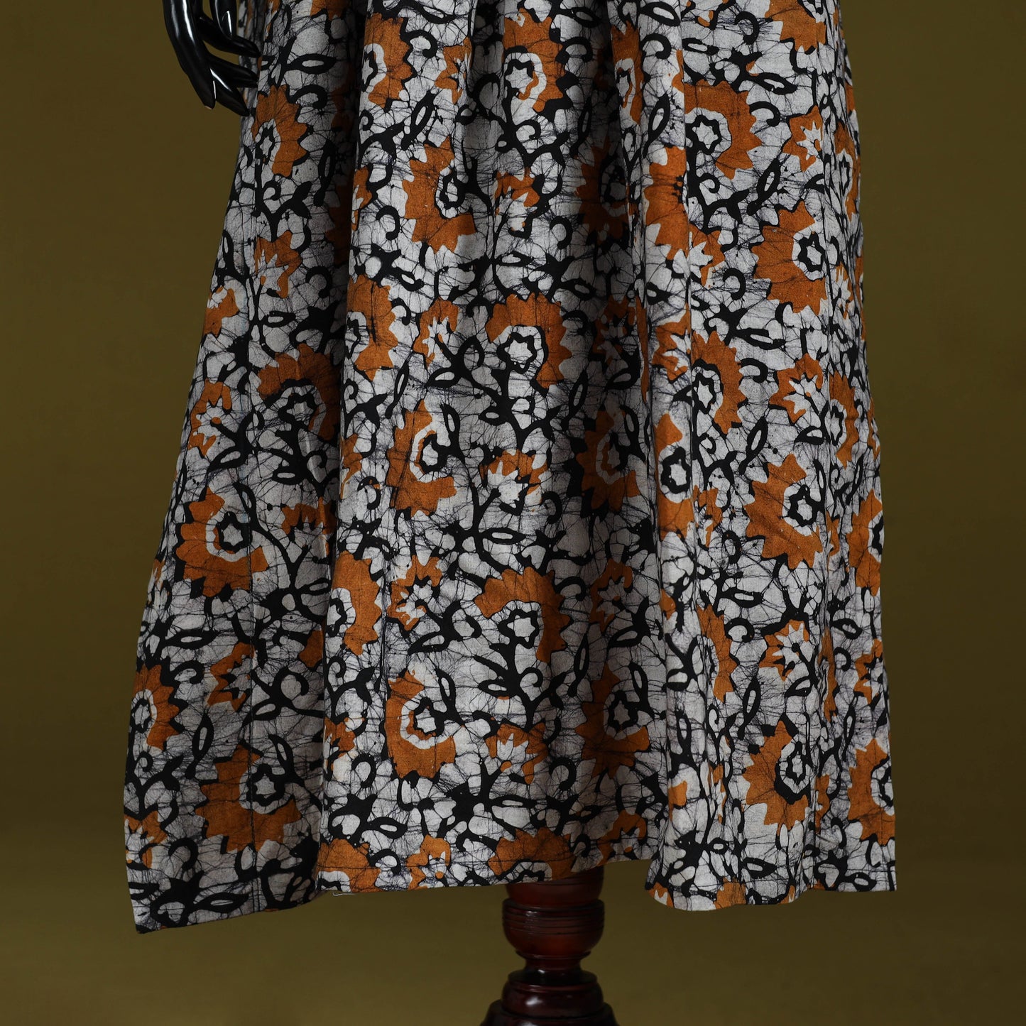 Hand batik cotton long kaftan 21 - handcrafted