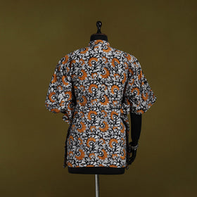 Hand batik cotton short kaftan 39 - handcrafted