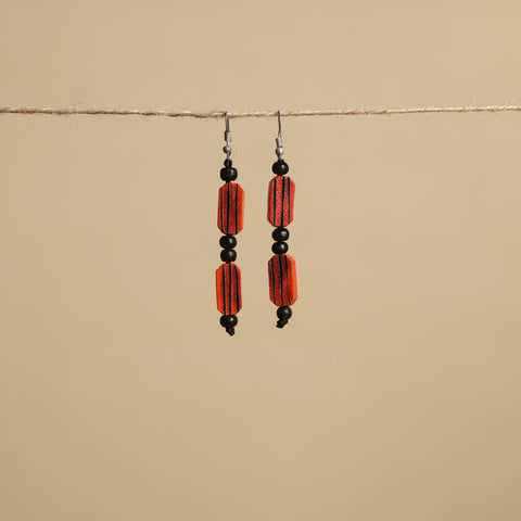Hand Carved Bamboo Wooden Earrings