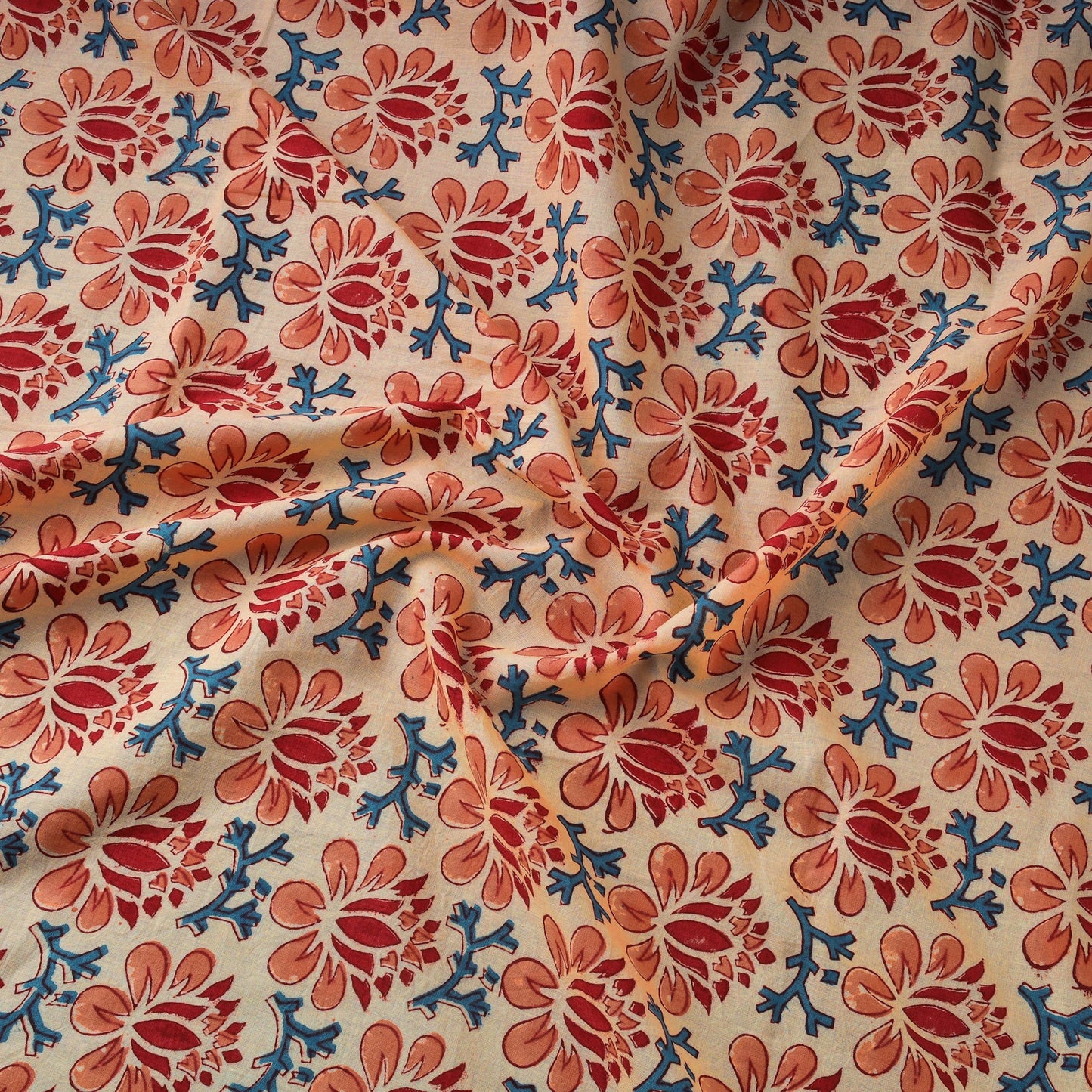 Hand cotton sanganeri fabric 15 - handcrafted