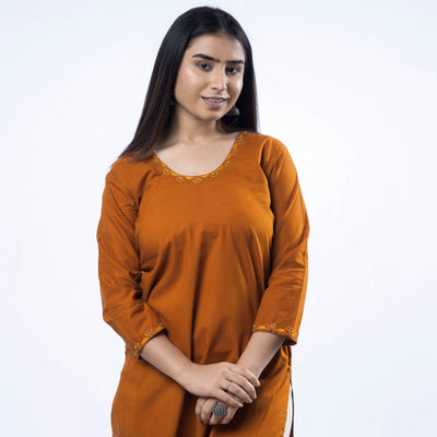 Buy iTokri Casuals - Hand Embroidered Cotton Long Kurta Online at iTokri.com