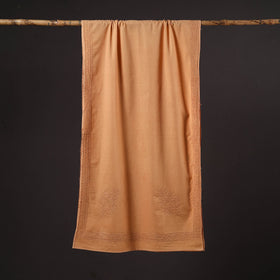 Orange - hand embroidered lucknow chikankari cotton stole