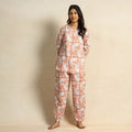 Buy Hand Block Printed Cotton Night Suit Online at iTokri.com
