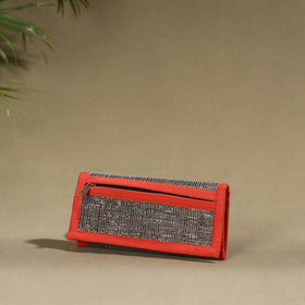Orange Handcrafted Audio Tape Clutch Wallet
