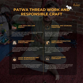 Orange - handcrafted beads & thread work patwa anklet 19