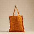  Orange Handcrafted Cotton Frill Jhola Bag Online in India