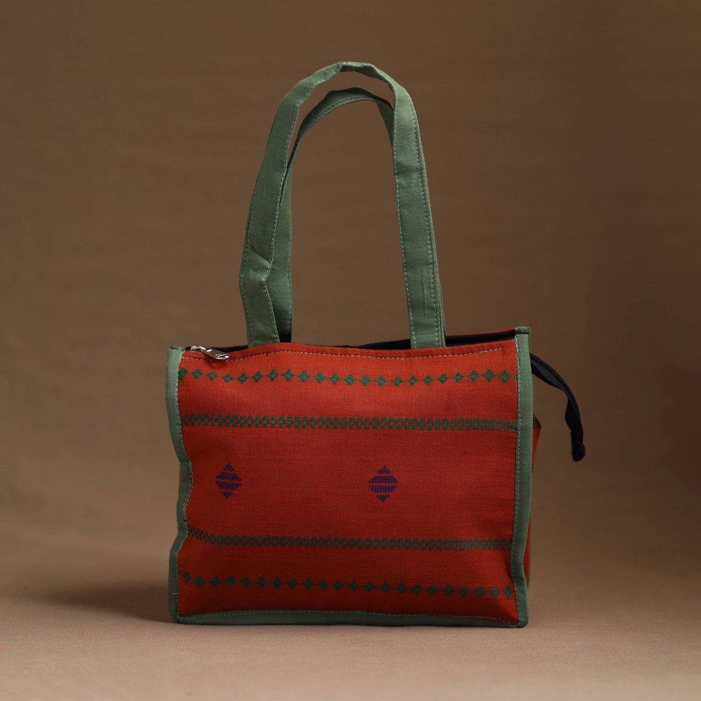Orange Handcrafted Cotton Hand Bag 02