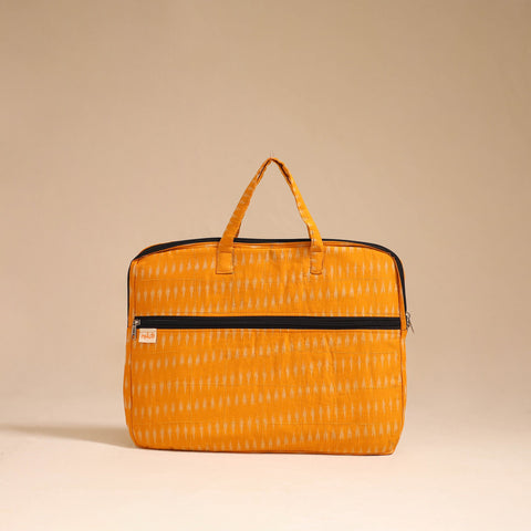 Orange - handcrafted cotton quilted laptop bag 09