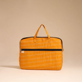 Orange - handcrafted cotton quilted laptop bag 09