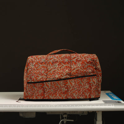 Orange Handcrafted Cotton Sewing Machine Cover 