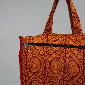 Orange Handcrafted Cotton Shopping Bag 09