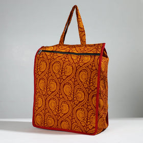 Orange Handcrafted Cotton Shopping Bag 09