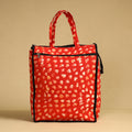 Orange Handcrafted Cotton Shopping Bag 14