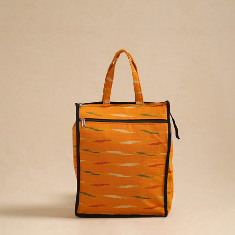  Orange Handcrafted Cotton Shopping Hand Bag 