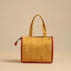 Orange Handcrafted Cotton Small Hand Bag