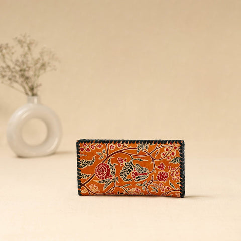 Handcrafted embossed leather wallet 45