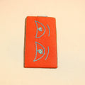 Orange Handcrafted Embroidered Felt Mobile Pouch 