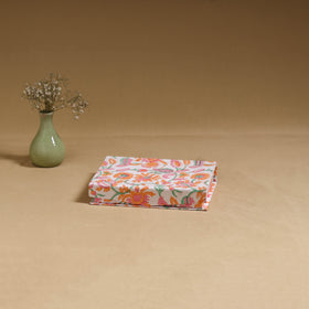 Orange - handcrafted floral organizer stationery kit 61