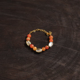 Handcrafted glass stone kundan work bracelet 37