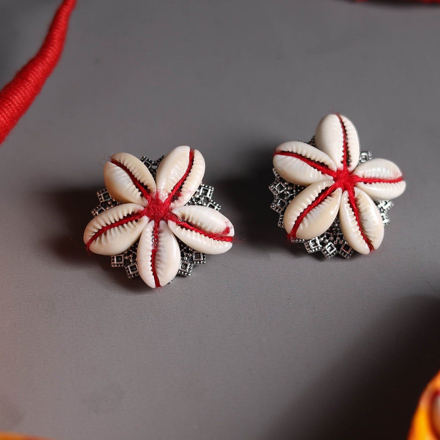 Orange - handcrafted gs fabart choker necklace set 20