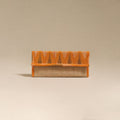 Orange - handcrafted ikat fabric jute clutch / wallet