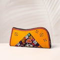 Orange Handcrafted Kutch Embroidery Leather Clutch / Wallet