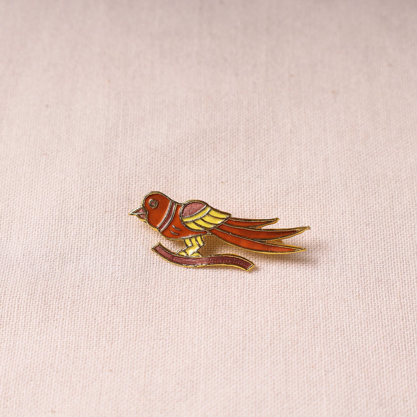  Handcrafted Paka Meenakari Saree Pin 