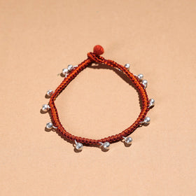  Handcrafted Patwa Thread & Ghungroo Work Anklet 