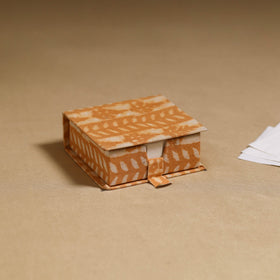 Orange - handcrafted printed card holder with slips 27