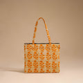 Orange - handcrafted quilted cotton handbag 10