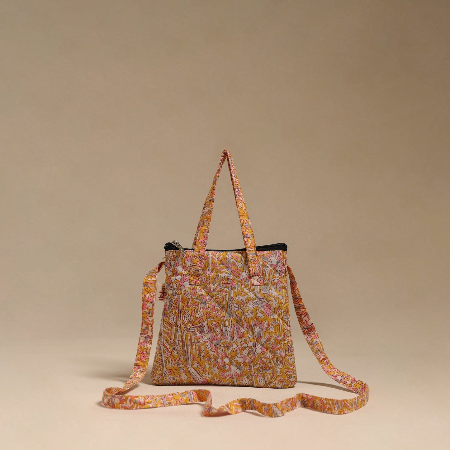 Handcrafted quilted sling bag 02