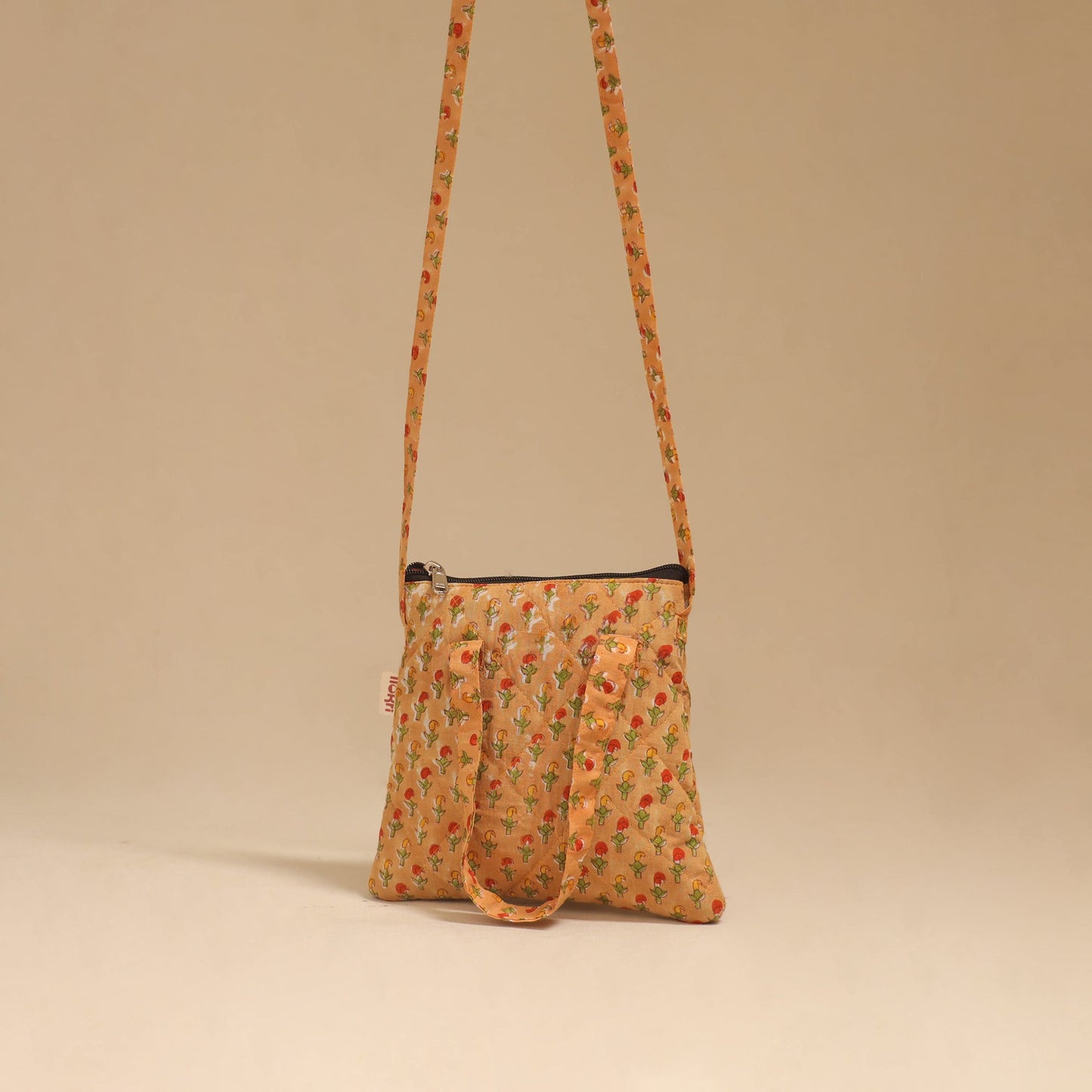 Handcrafted quilted sling bag 18
