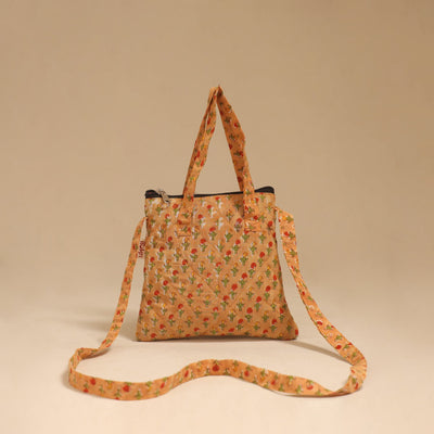 Handcrafted quilted sling bag 18