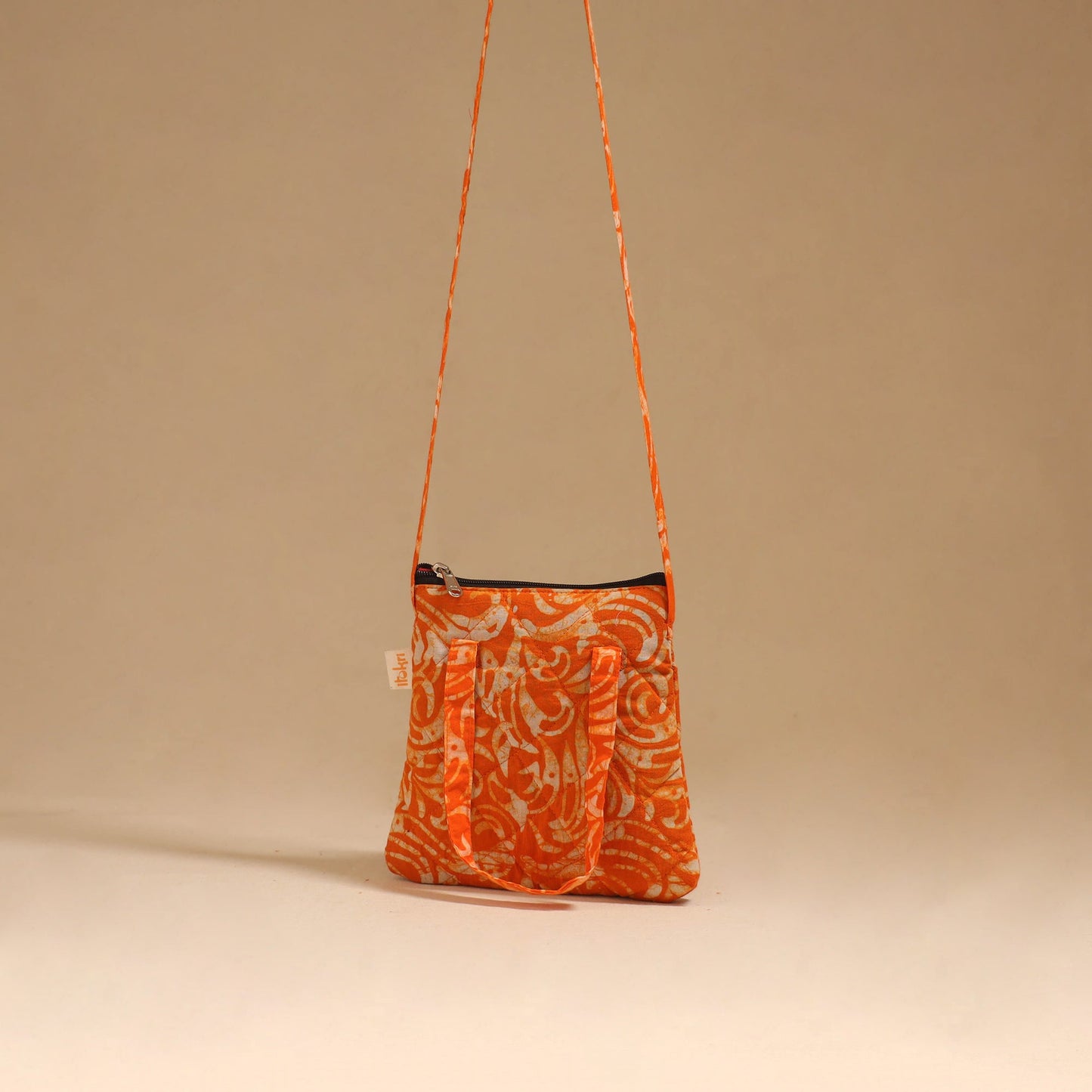 Handcrafted quilted sling bag 37