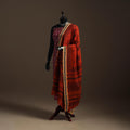 Orange - handloom cotton bengal hand kantha work dupatta 06