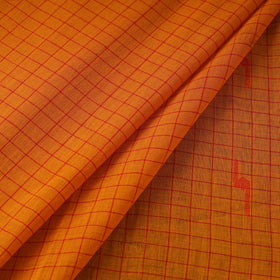 Orange Handloom Cotton Bengal Jamdani Fabric