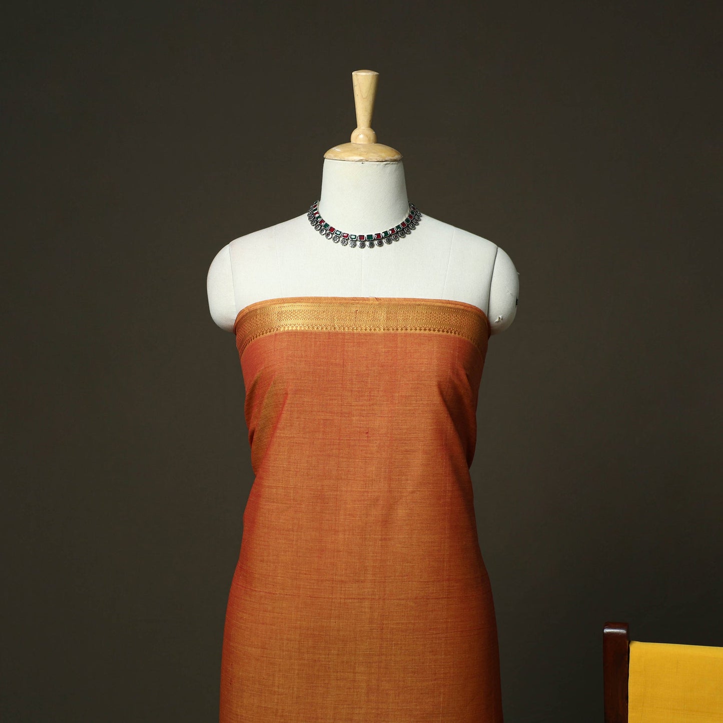 Handloom cotton mangalagiri 3pc unstitched dress material