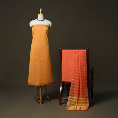 Handloom cotton mangalagiri 3pc unstitched dress material