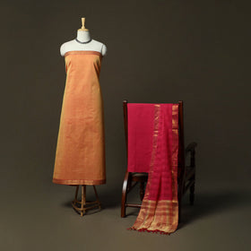 Handloom cotton mangalagiri 3pc unstitched dress material