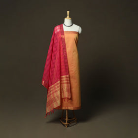 Handloom cotton mangalagiri 3pc unstitched dress material
